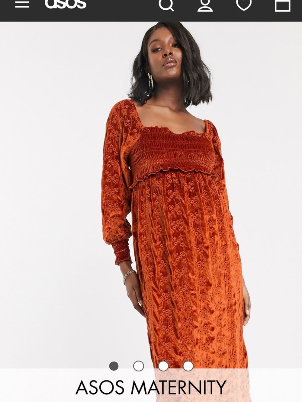 ASOS burnt orange maternity dress size
Women’s 4
